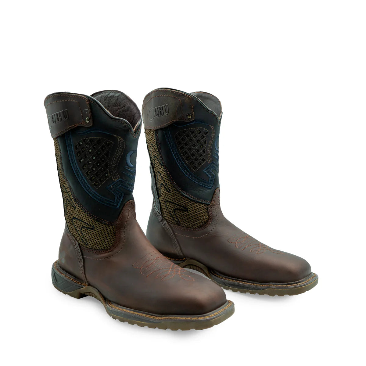 Cebu Ranger Wellington Pull On 10" Square Toe Work Boots - Steel Toe