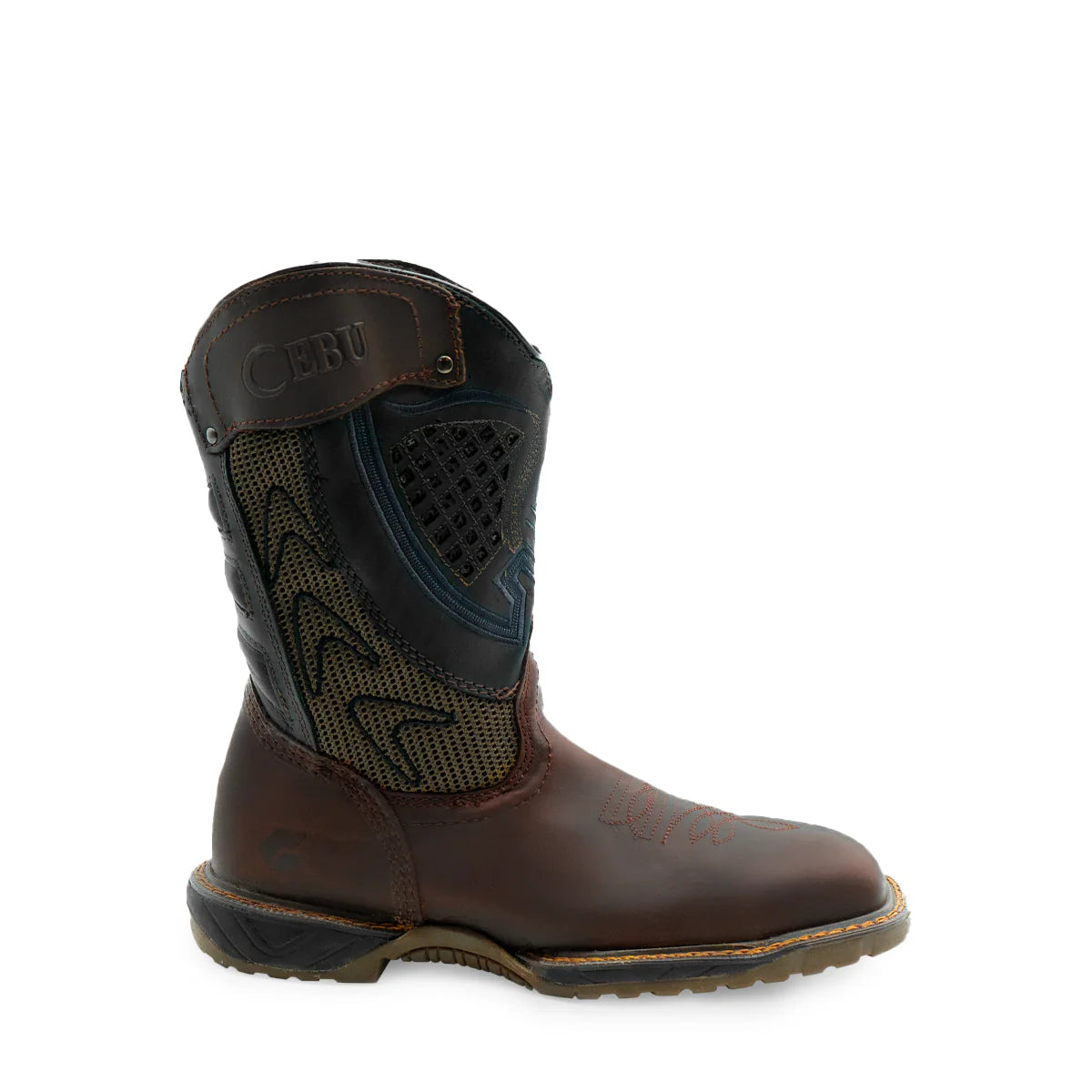 Cebu Ranger Wellington Pull On 10" Square Toe Work Boots - Steel Toe