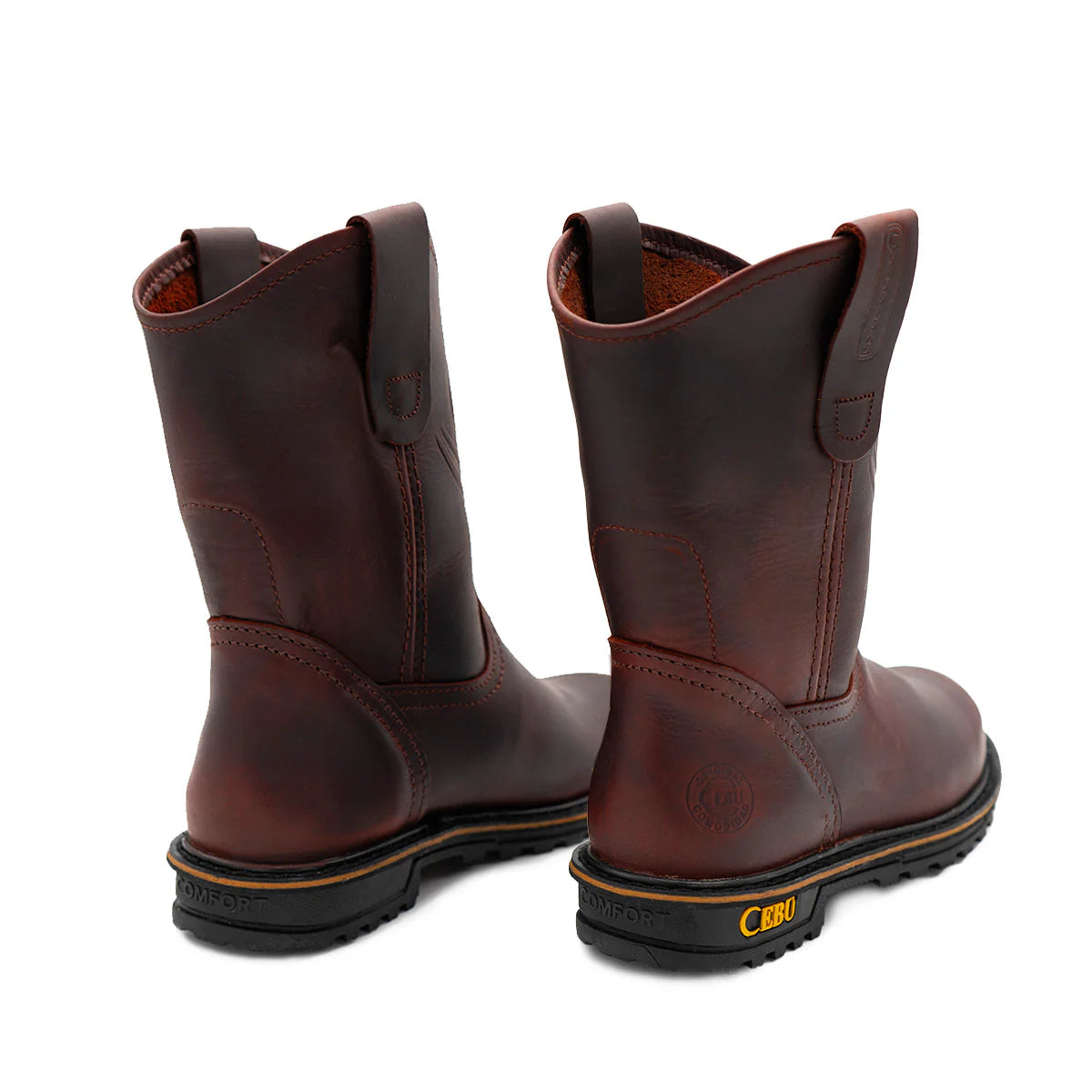 Cebu Tractor Heavy Duty Pull On 10" Work Boots - Steel Toe