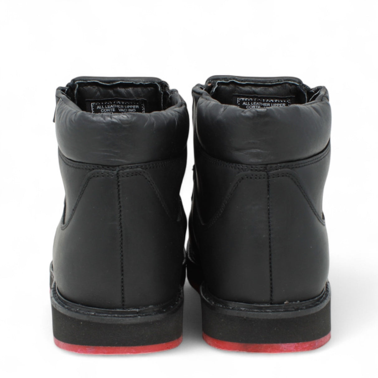 Petatillo Square Toe Double Density Work Shoes with Double Zipper - Black