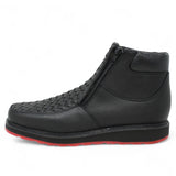 Petatillo Square Toe Double Density Work Shoes with Double Zipper - Black