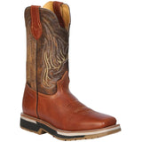 Establo Genuine Leather Pull-On Square Toe Work Boots - Double Density Outsole