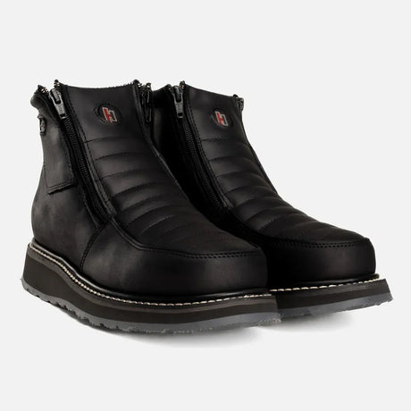 Joe Boots Boots Double Zipper Comfort Work Boot Black Color - Hammer Boots