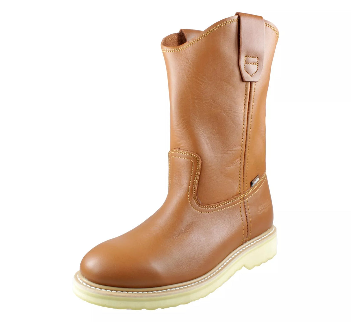 Establo Genuine Leather Mil Rayas Pull-On Work Boots - Soft Toe