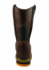 Establo Genuine Leather Track Sole Pull-On Work Boots - Soft Toe