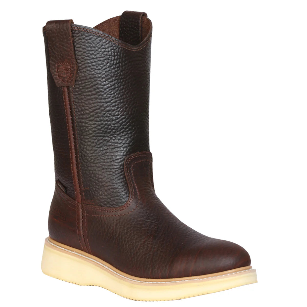Establo Genuine Leather Mil Rayas Pull-On Work Boots - Soft Toe